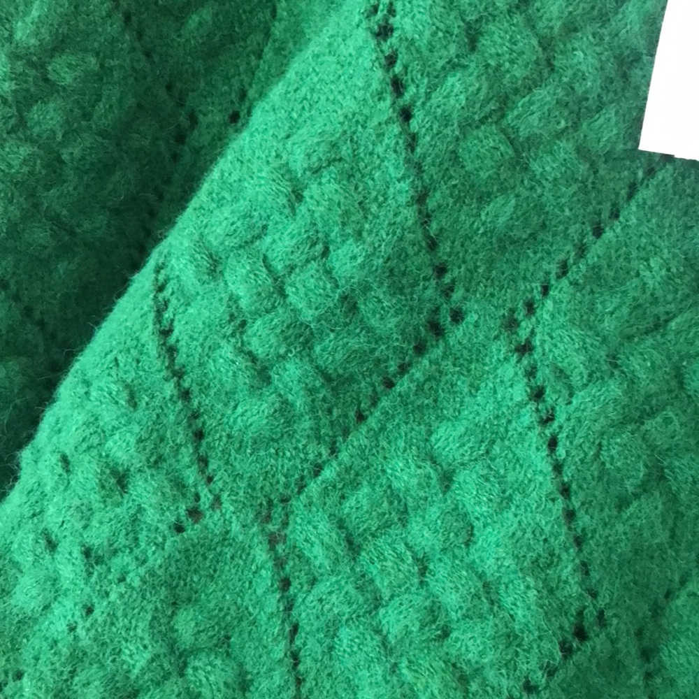 Green Textured Long Sleeve Sweater - Picture 5 of 5